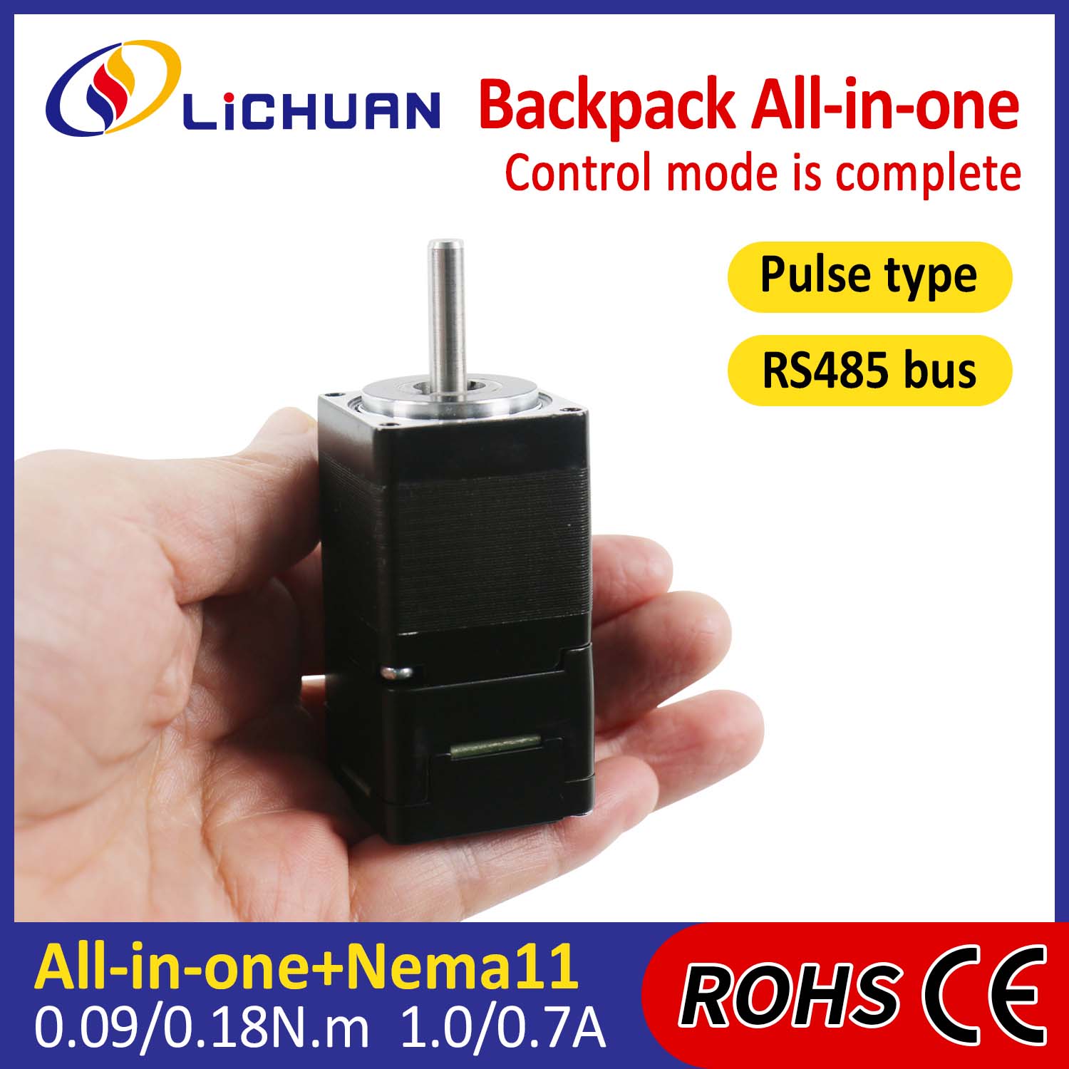 Sırt çantası tipi nema11 açıq döngə qapalı döngə inteqrasiya edilmiş bir stepper motor