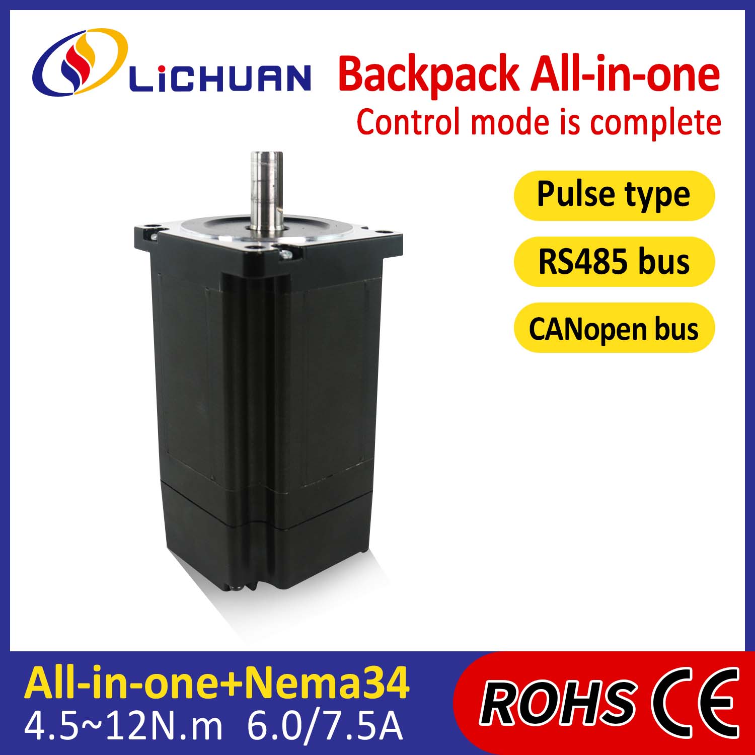 Sırt çantası tipi nema34 açıq döngə qapalı döngə inteqrasiya edilmiş bir stepper motor